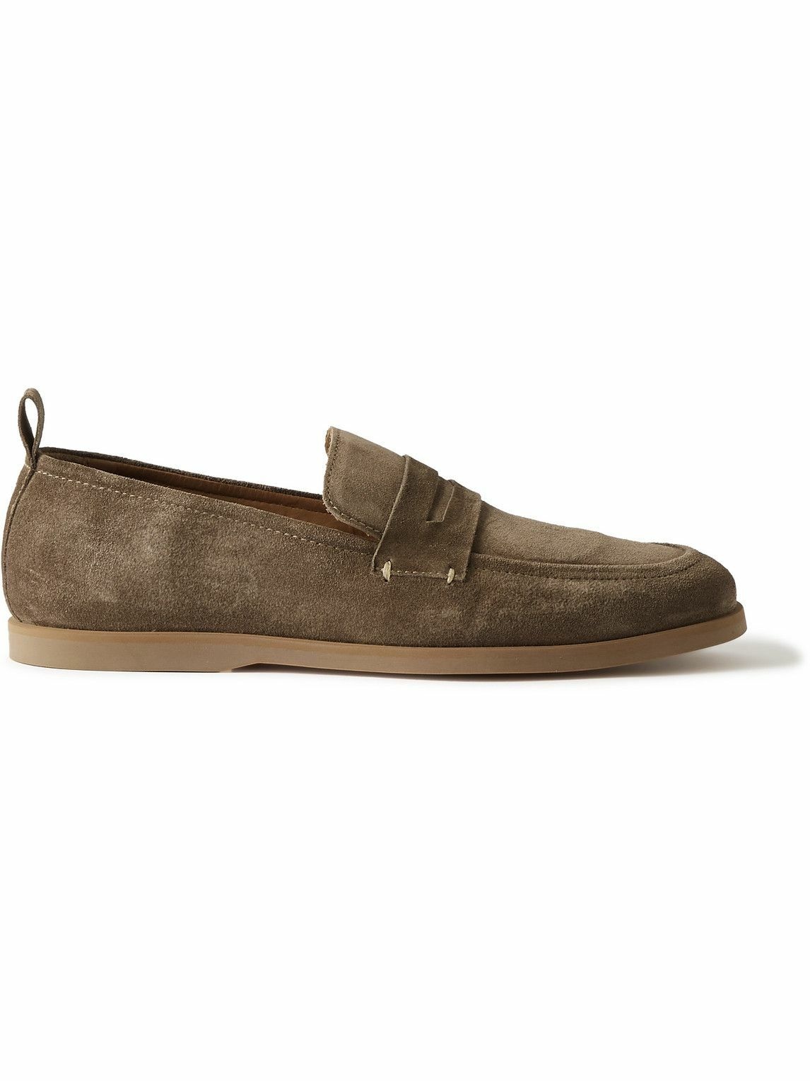 Photo: Mr P. - Leo Suede Penny Loafers - Brown