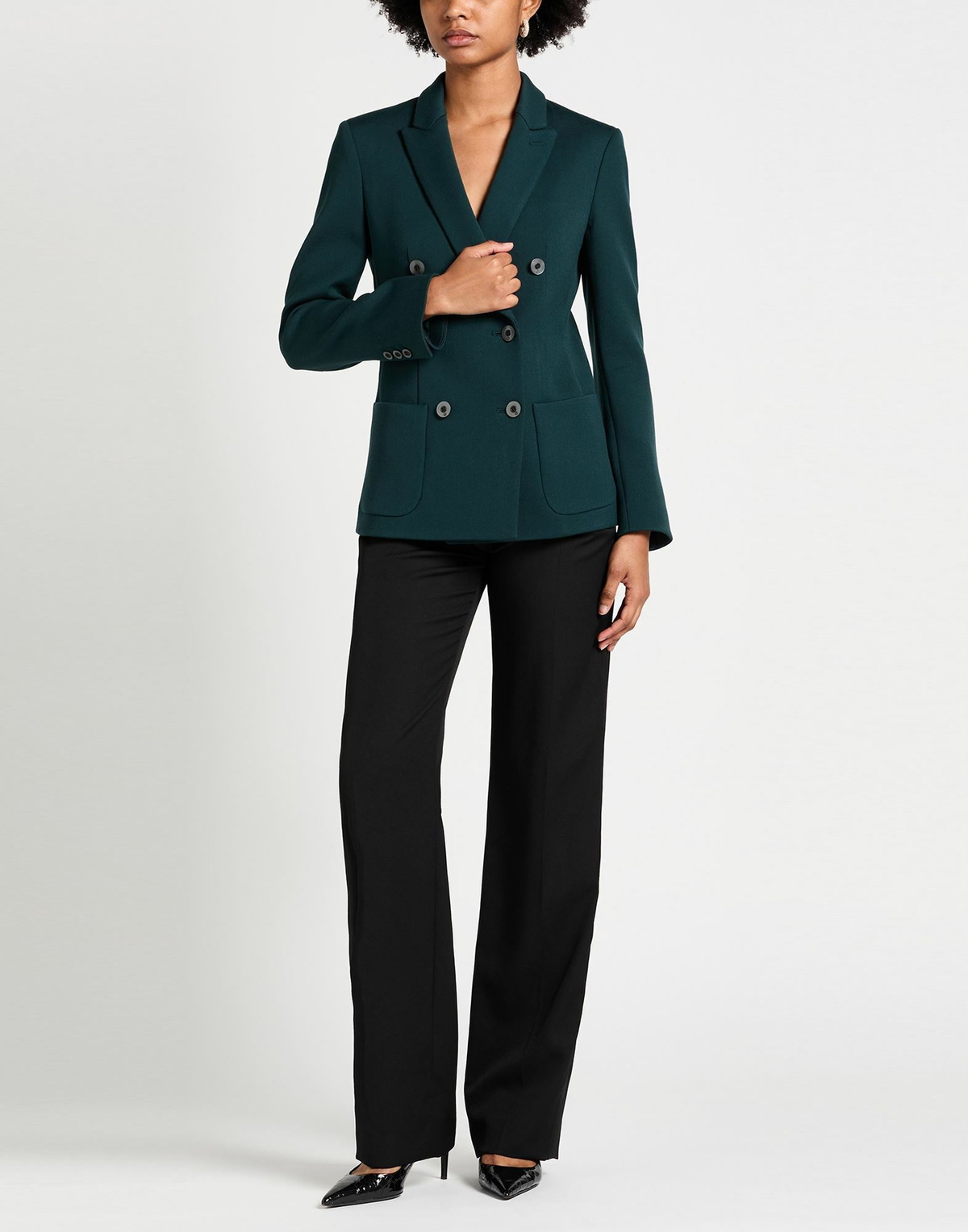 Giorgio Armani Womens Blazer Dark in Green
