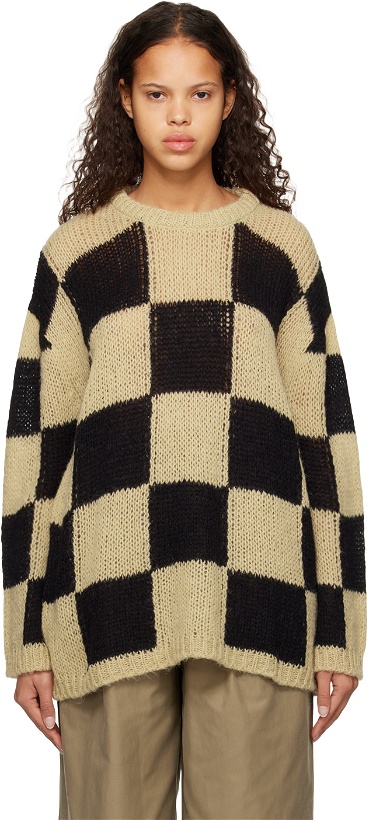 Photo: TheOpen Product Beige Check Sweater
