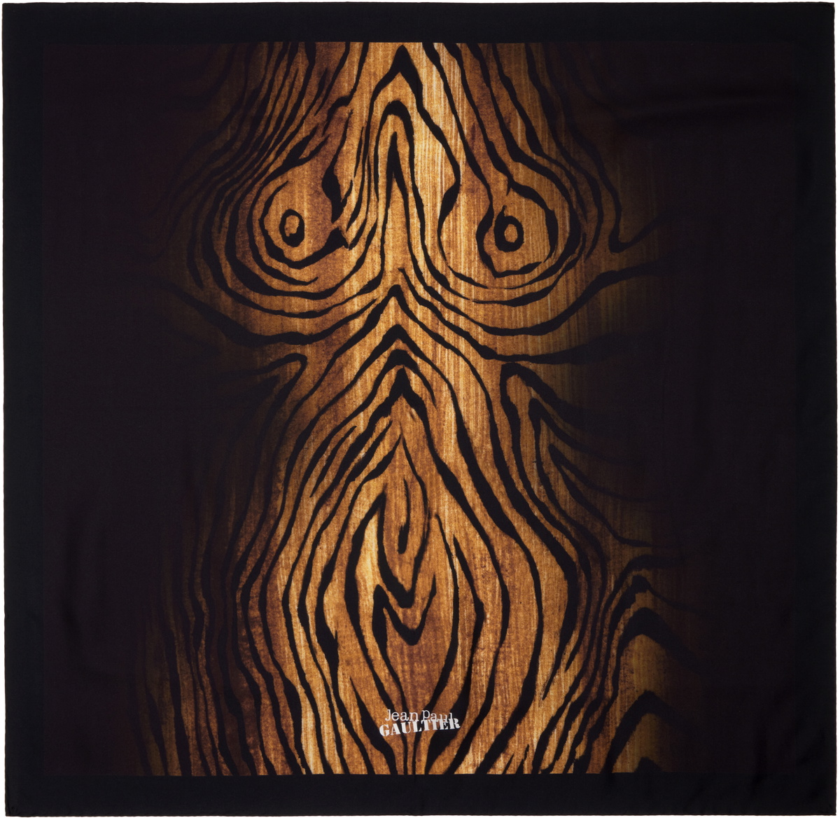 Jean Paul Gaultier Brown & Black 'The Wood' Scarf