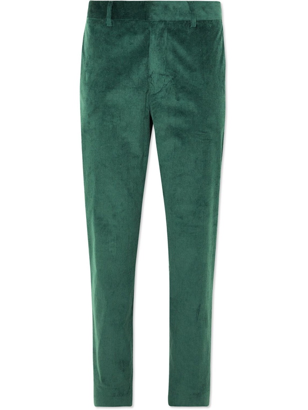 Photo: Paul Smith - Straight-Leg Cotton-Blend Corduroy Suit Trousers - Green