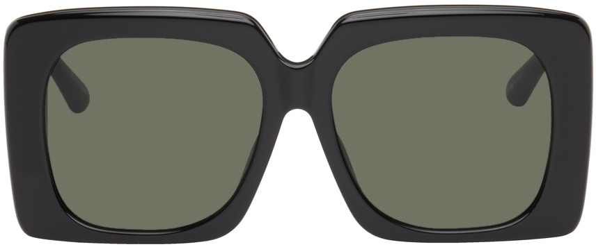 LINDA FARROW Black Sierra Sunglasses