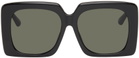 LINDA FARROW Black Sierra Sunglasses