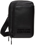 Versace Jeans Couture Black Logo Patch Bag