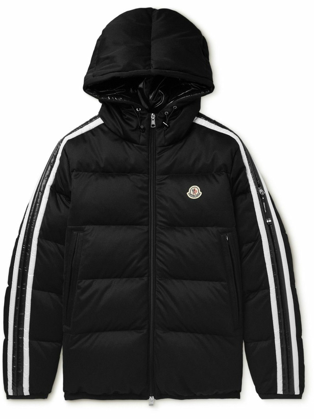 Photo: Moncler - Sanbesan Shell-Trimmed Quilted Tech-Jersey Hooded Down Jacket - Black