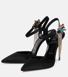 Christian Louboutin - Goldina Rain 100 embellished satin pumps