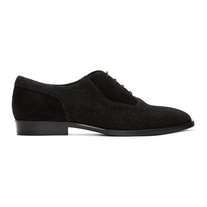 slim fit dress slacks Black glitter derby leather shoe from Emma Go Shoes  EMMA GO SHOES