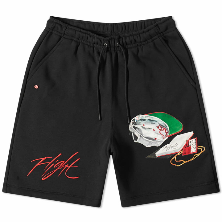 Photo: Air Jordan Men's Flight Artists Short in Black/Sail/University Red