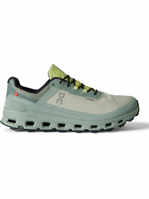Photo: ON - Cloudvista Waterproof Shell and Rubber Running Sneakers - Green