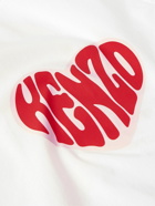 KENZO - Convertible-Collar Logo-Print Cotton-Poplin Shirt - White
