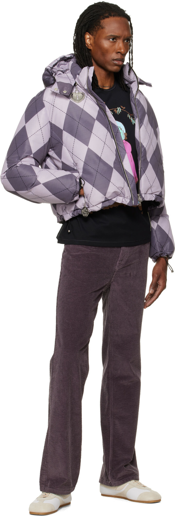 Marni Purple Corduroy Flared Trousers