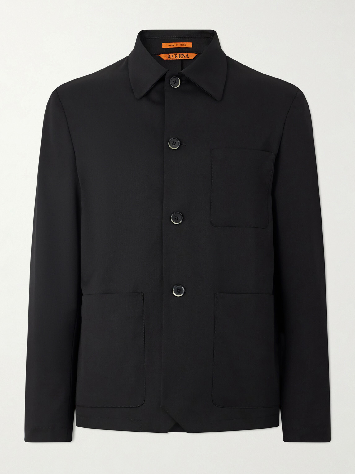 Barena - Wool-Blend Gabardine Overshirt - Black