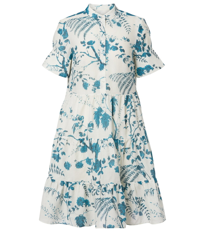 Photo: Erdem Floral tiered cotton and linen minidress