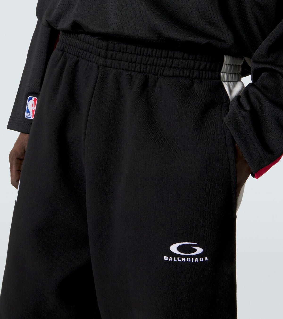 Balenciaga x NBA logo cotton fleece sweatpants