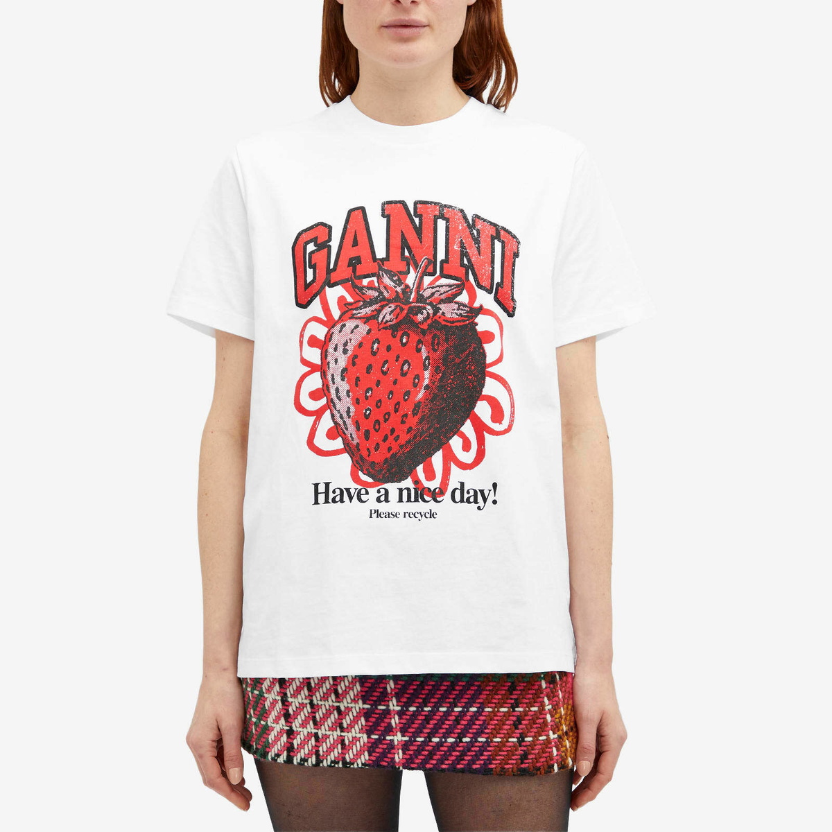 【GANNI】Relaxed Fit Short Sleeve T-shirt/全国送料無料 T4273_3575_151_1.jpg?sw=2000