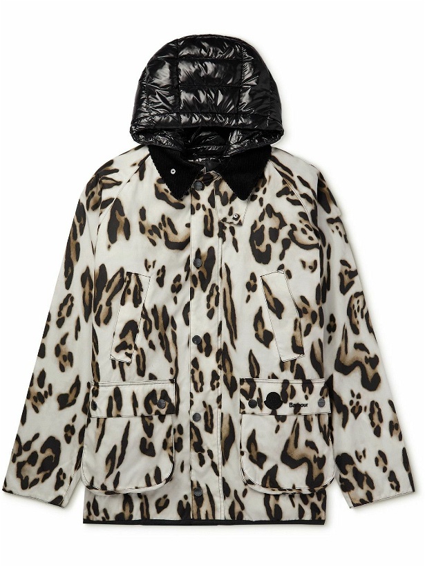 Photo: Moncler Genius - Barbour 1952 Leopard-Print Shell Hooded Down Jacket - White