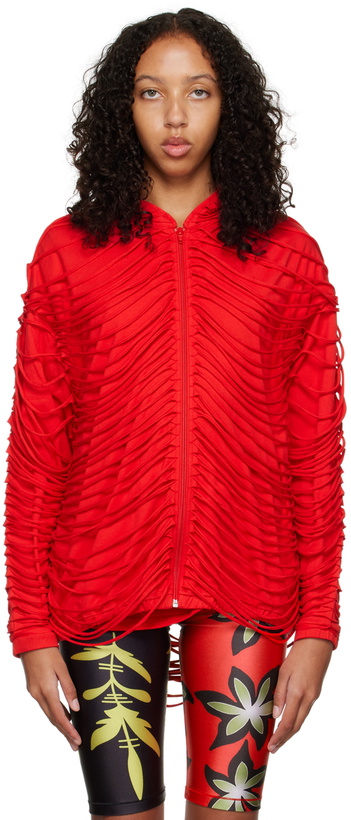 Photo: Sia Arnika Red Laddering Hoodie