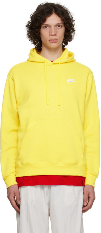 Photo: Nike Yellow Sportswear Club Hoodie