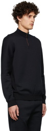 Loro Piana Navy Cashmere Jersey Pullover