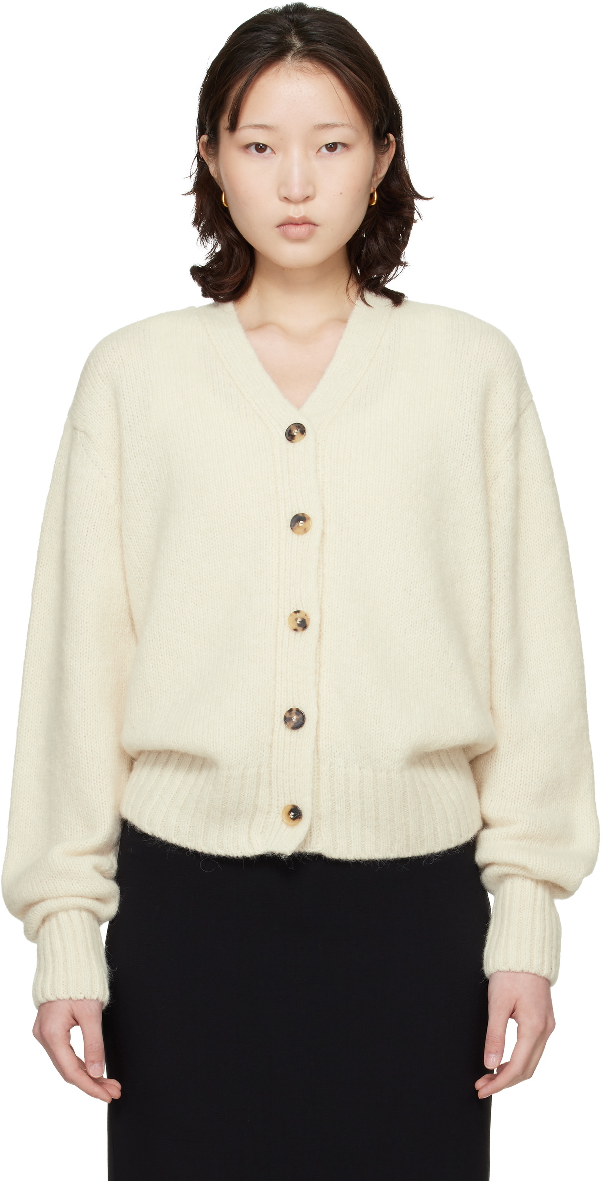 Cordera Off-White Baby Alpaca Cardigan