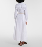 Max Mara Adunco belted cotton poplin shirt dress