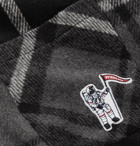 Billionaire Boys Club - Button-Down Collar Logo-Appliquéd Checked Flannel Overshirt - Black