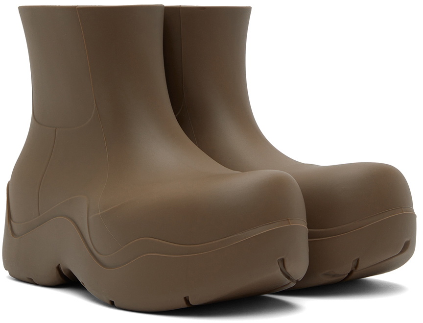 Bottega Veneta Brown Puddle Boots Bottega Veneta