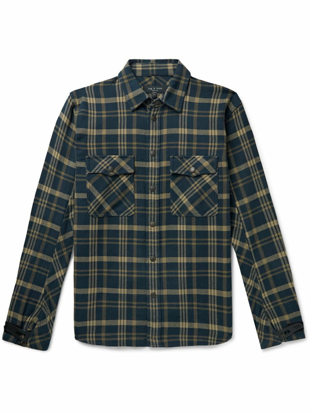 Photo: Rag & Bone - Jack Checked Cotton Shirt - Blue