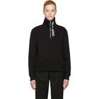 Courreges Black Logo Zip Neck Sweatshirt