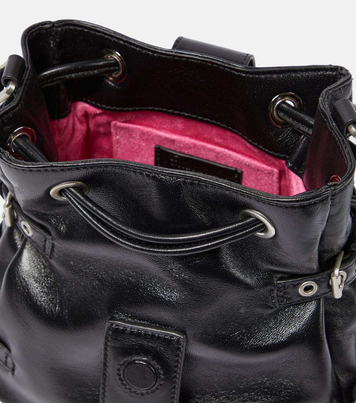 Blumarine Butterfly Small leather bucket bag