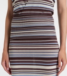 Aya Muse Knitted striped maxi skirt