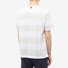 Thom Browne Men's Broad Stripe T-Shirt in Grey/White