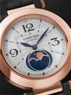 Cartier - Pasha de Cartier Automatic Moon-Phase 41mm 18-Karat Rose Gold and Alligator Watch, Ref. No. WGPA0026