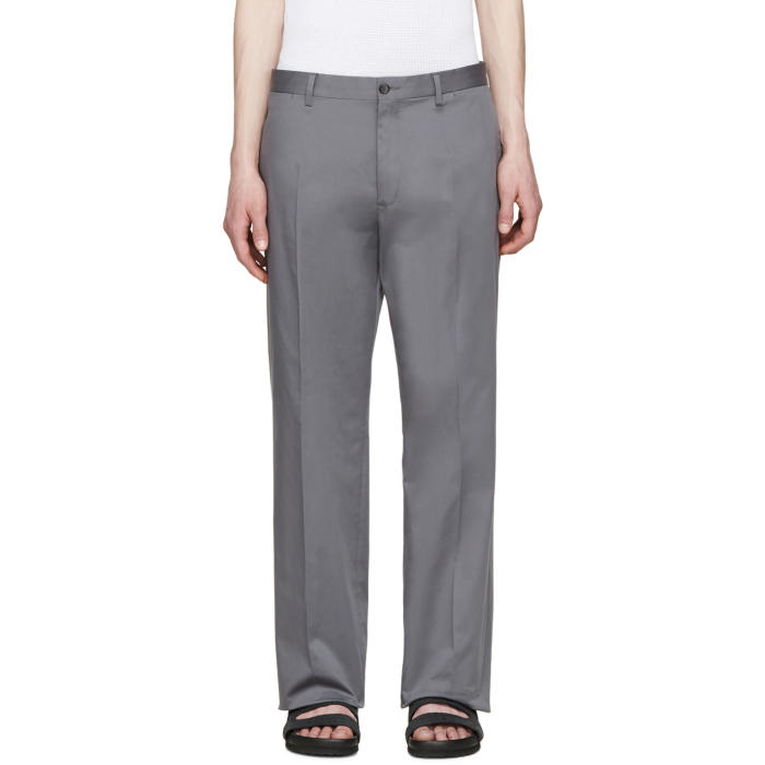 Photo: Dolce and Gabbana Grey Cotton Trousers