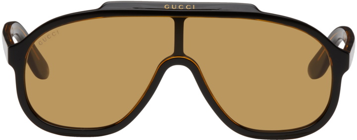 Photo: Gucci Black Shield Sunglasses