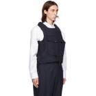 Boramy Viguier Navy Wool Atlas Vest