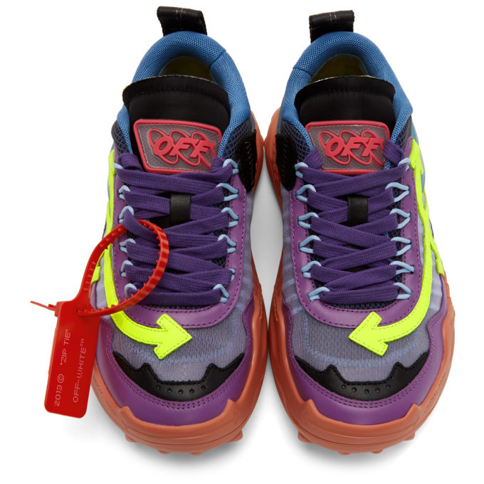 Off-White Purple and Yellow ODSY-1000 Sneakers Off-White