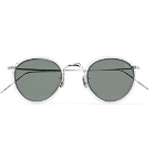 Eyevan 7285 - Round-Frame Acetate and Silver-Tone Sunglasses - Black