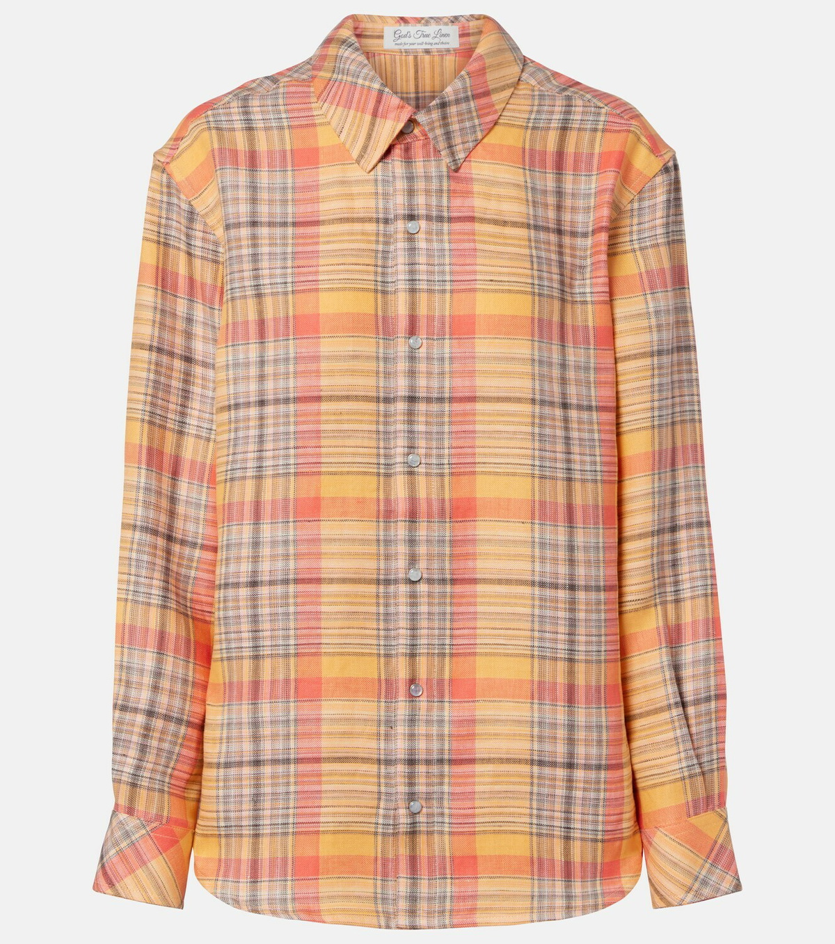 God's True Cashmere Twilight linen shirt with moonstone