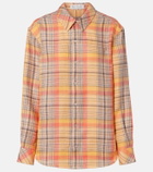 God's True Cashmere Twilight linen shirt with moonstone