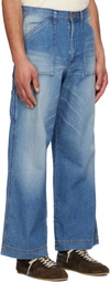 RICE NINE TEN Blue Faded Painter Jeans