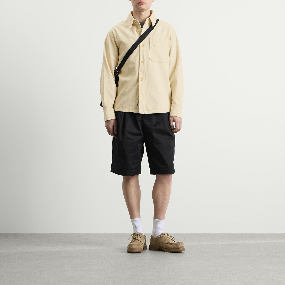 A.P.C. Men's Surchiemise Basile Logo Shirt in Off White