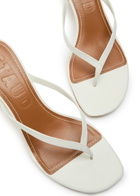 Staud Freja 60 Leather Mules White