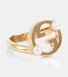 Gucci Blondie Interlocking G faux pearl ring