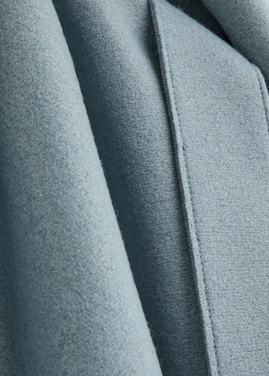 harris wharf london wool tie waist blanket coat