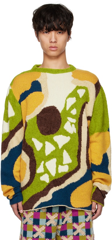 Photo: The Elder Statesman Multicolor Ollio Edition Wonderland Sweater