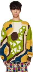 The Elder Statesman Multicolor Ollio Edition Wonderland Sweater