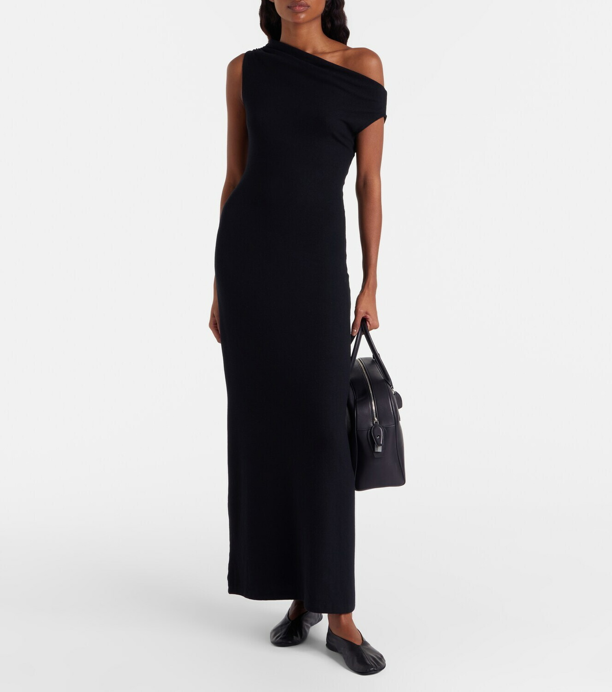 Leset Lauren off-shoulder jersey maxi dress