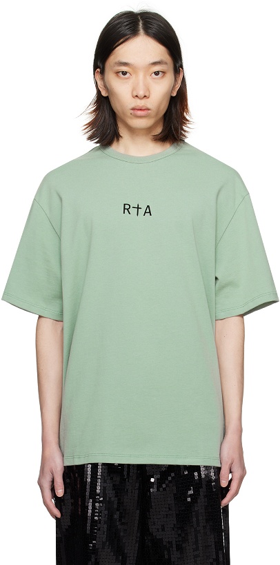 Photo: RTA Green Flocked T-Shirt