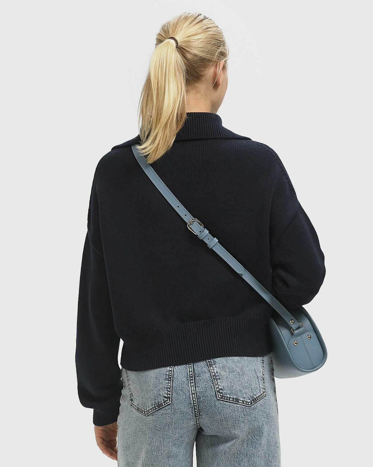 CLOSED CROPPED TROYER Blue Womens Pullover